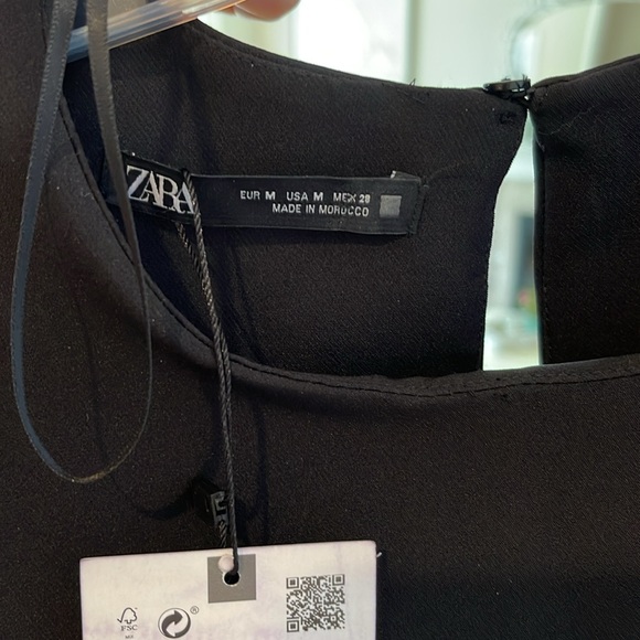 Zara black mini dress, size M, sleeveless. - Picture 7 of 7